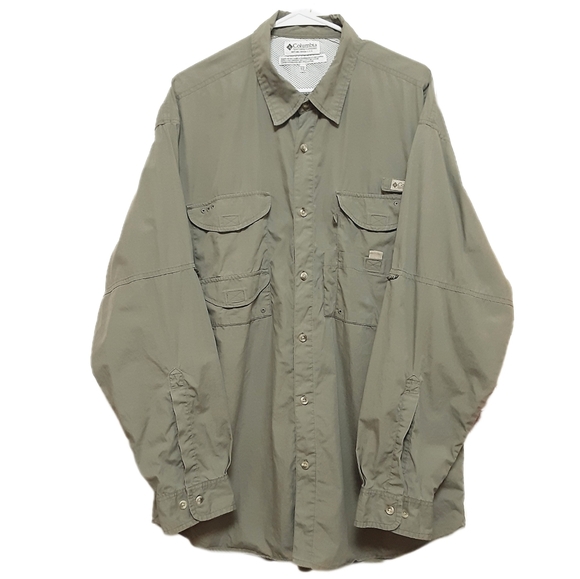 Columbia Button Up Cargo Shirt Mens XXL - Picture 2 of 13